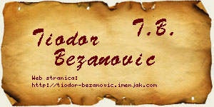 Tiodor Bežanović vizit kartica